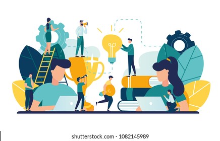 Vector creative illustration of business graphics, the company is engaged in joint construction, raising a career to success, the abstract person's head, filled with ideas of thought and analysis, gen Vector creative illustration of business graphics, the company is engaged in joint construction, raising a career to success, the abstract person's head, filled with ideas of thought and analysis, gen