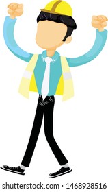 Vector creative illustration of businessman