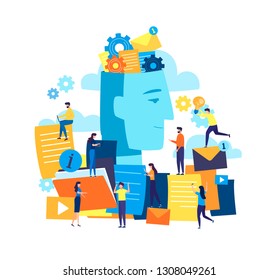 Vector Creative Illustration Concept People Engaged Stock Vector ...