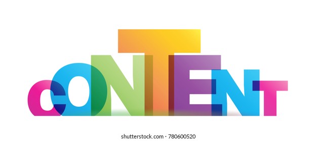 Vector creative illustration of content word
