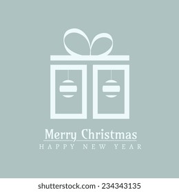 vector creative illustration of merry christmas gift