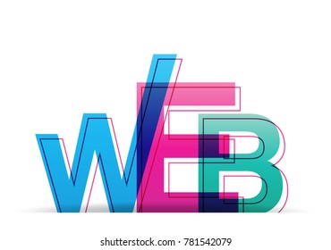 Vector creative illustration of web word