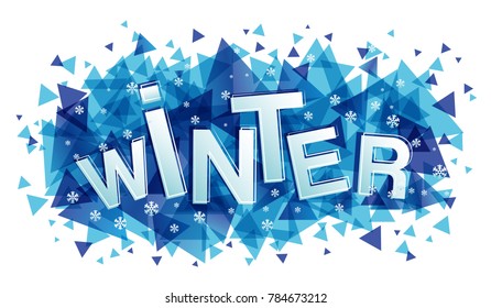 Vector creative illustration of winter word