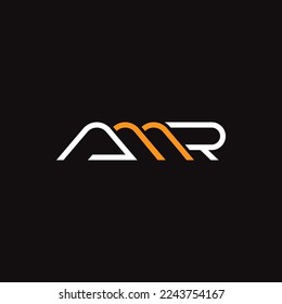 Vector creative letter AMR logo design concept