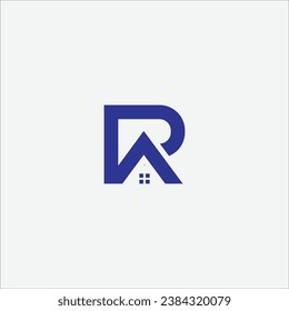 Vector creative letter r real estate home abstract logo design.