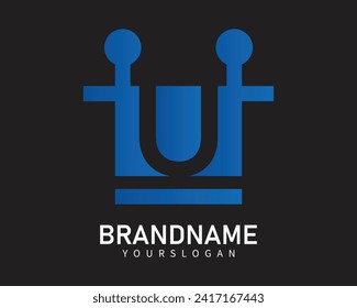vector creative letter u logo design