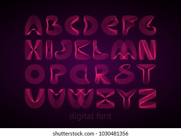Vector creative linear font. Modern minimalistic alphabet. headline typography font. 