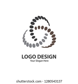 Vector creative logo design. Black and grey color. Editable file in eps.10, simple and easy to use.