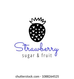 Vector creative logotype, scandinavian style. Logo with illustraion and text.