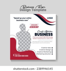 Vector creative marketing social media design template.
