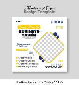 Vector creative marketing social media design template.