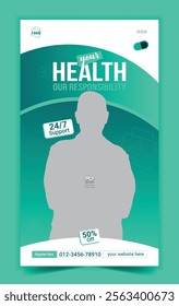 Vector creative medical health care doctor dental care web ads banner Instagram social media stories