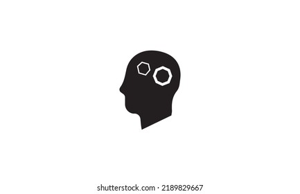 Vector creative mind logo, creative group logo, heads illustration. Thinking, creating new ideas concept. Outline logo
