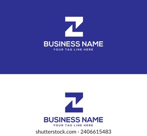 Vector creative minimal 3d letter z logo design