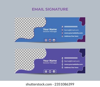 Vector creative and minimal email signature template