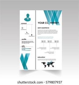 Vector creative minimalist cv resume template.