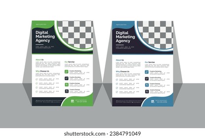 Vector creative and modern business flyer,