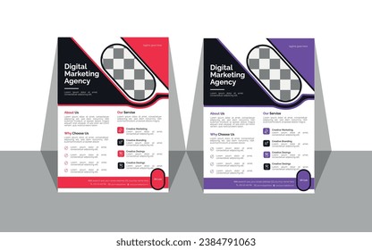 Vector creative and modern business flyer,