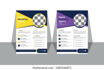 Vector creative and modern business flyer,