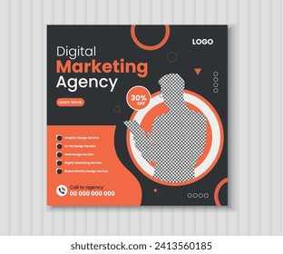 Vector Creative Modern Business Marketing Social Media Post Design Template