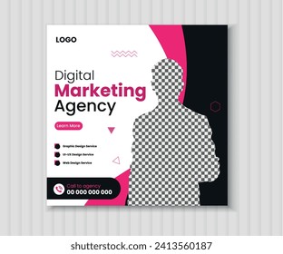 Vector Creative Modern Business Marketing Social Media Post Design Template