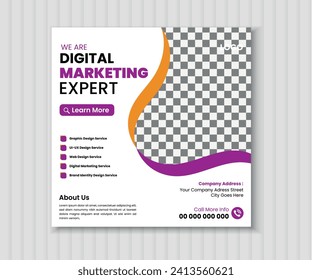 Vector Creative Modern Business Marketing Social Media Post Design Template