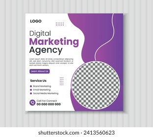 Vector Creative Modern Business Marketing Social Media Post Design Template