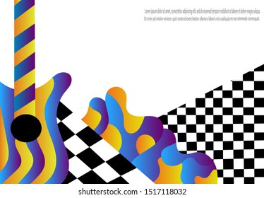 Vector of creative modern colorful background template with simple geometric style in eps 10. 