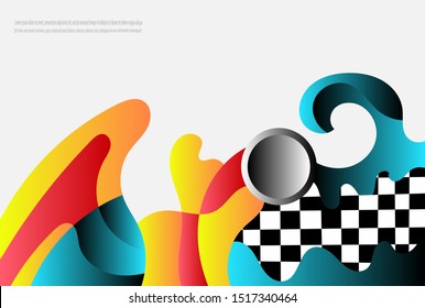 Vector of creative modern colorful background template with simple fluid style in eps 10. Colorful background design ilustration.