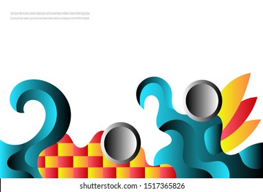 Vector of creative modern colorful background template with simple fluid style in eps 10. Colorful background design ilustration.
