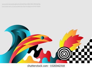 Vector of creative modern colorful background template with simple fluid style in eps 10. Colorful background design ilustration.