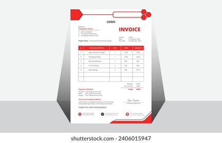 Vector Creative Modern Invoice Business Template