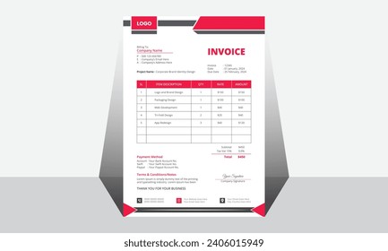 Vector Creative Modern Invoice Business Template