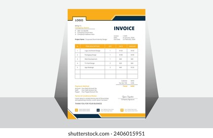 Vector Creative Modern Invoice Business Template