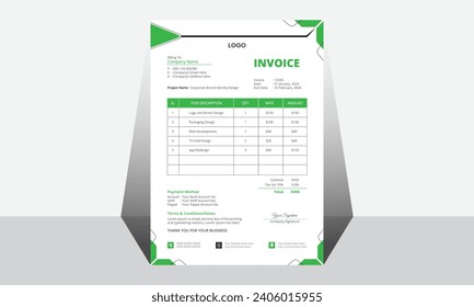 Vector Creative Modern Invoice Business Template