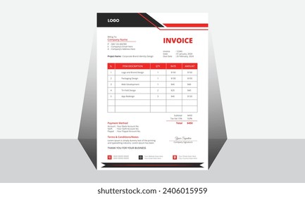 Vector Creative Modern Invoice Business Template