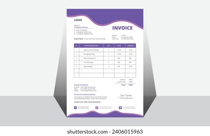 Vector Creative Modern Invoice Business Template