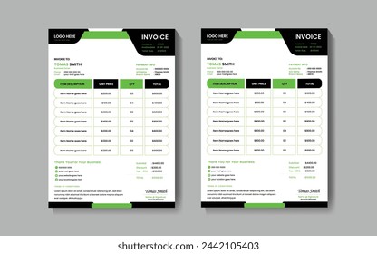 Vector kreative moderne Rechnungsdesign-Vorlage