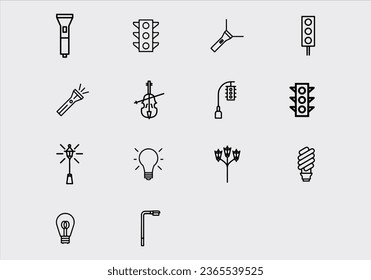 vector creative night light and guitar icon