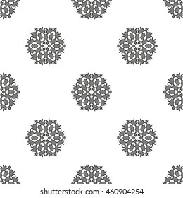 Vector Creative Ornamental Mosaic Seamless Grey Pattern. Geometric Decorative Background