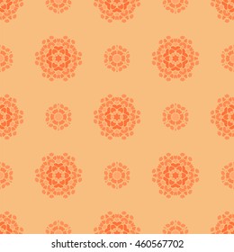 Vector Creative Ornamental Seamless Orange Pattern. Geometric Decorative Background