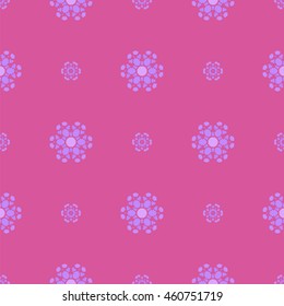 Vector Creative Ornamental Seamless Pink Pattern. Geometric Decorative Background