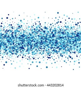 Vector creative pattern of blue round bubbles. Sea design.
