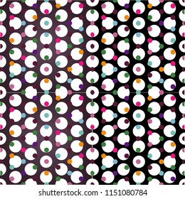 Vector - creative patterned white texture with colorful polka dots 