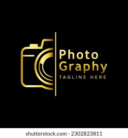 Diseño del logo de la fotografía creativa vectorial.