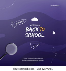 Vector creative poster with back to school