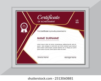 Vector creative professional company  certificate layout design 