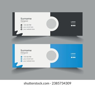vector creativo Profesional moderno y minimalista Empresa Diseño de plantillas de firmas de correo electrónico corporativo
