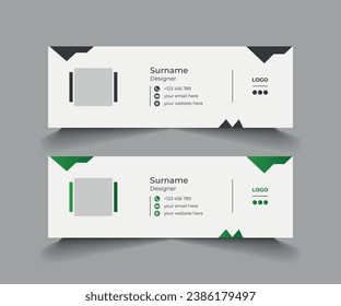vector creative Professional modern and minimalist business Corporate Email signature template design