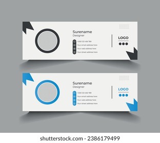 vector creative Professional modern and minimalist business Corporate Email signature template design